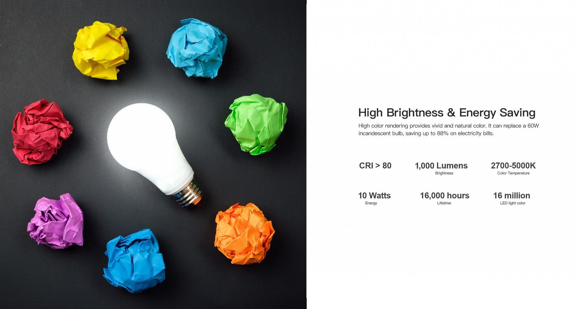 IQLIFE WIFI LED SMART BULB DIMMABLE COLOR 10W E27-1000LUM, WORKS WITH ALEXA, GOOGLE & IFTTT-5